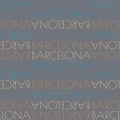 Barcelona, Spain seamless pattern