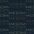 Barcelona, Spain seamless pattern Royalty Free Stock Photo