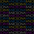 Barcelona, Spain seamless pattern Royalty Free Stock Photo