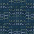 Barcelona, Spain seamless pattern Royalty Free Stock Photo