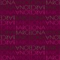 Barcelona, Spain seamless pattern Royalty Free Stock Photo