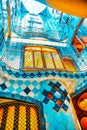 BARCELONA, SPAIN - SEPT  04, 2014: Interior and inner chambers Gaudi`s  creation-house Casa Batlo. The building that is now Casa Royalty Free Stock Photo