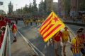 BARCELONA, SPAIN - SEPT. 11: People manifesting ingependence