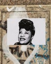 Drawing of Ella Fitzgerald on a street Royalty Free Stock Photo