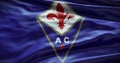 Barcelona, Spain - 17 September 2022: Fiorentina FC football club, soccer team logo. 3D illustration, Illustrative