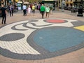 Barcelona, Spain, 30 September 2015- mosaic Joan Miro