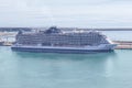 MSC Seashore cruise ship in the Barcelona Cruise Port. Royalty Free Stock Photo