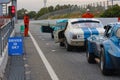 Old Touring Cars wait for the start on Barcelona Circuit
