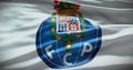 Barcelona, Spain - 17 September 2022: Porto FC football club, soccer team logo. 3D illustration, Illustrative Editorial