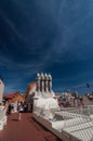 Rooftop of the house Casa Batllo designed by Antoni Gaudi Royalty Free Stock Photo