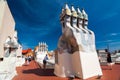 Rooftop of the house Casa Batllo designed by Antoni Gaudi Royalty Free Stock Photo