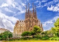 BARCELONA, SPAIN - SEPTEMBER 15,2015 : Sagrada Familia in Bar