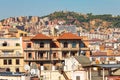 BARCELONA, SPAIN - September 28th, 2018: Aerial view to Barcelona living quarters, urban background