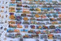 Barcelona, Spain - september 28th 2019: colorful fridge magnets