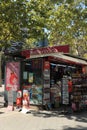 Barcelona, Spain - september 29th, 2019: Kiosk in  Barcelona Royalty Free Stock Photo