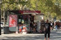 Barcelona, Spain - september 29th, 2019: Kiosk in Barcelona