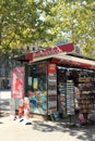 Barcelona, Spain - september 29th, 2019: Kiosk in  Barcelona Royalty Free Stock Photo