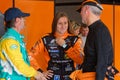 Vortex young driver Karen Gaillard in the pits during 24 hours Series by Hanccok