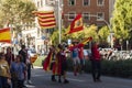 Barcelona, Spain, 8th August: Demonstration for unity with Spain
