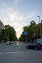 People walking through a Street of Barcelona