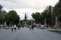 View from Arc de Triomf in Barcelona Spain