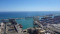 Barcelona-Spain. 28th March 2017 - Port Vell view, industrial ca