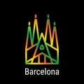 Barcelona, Spain Vector Line Icon