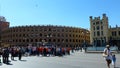 Valencia on the square.Protest action.