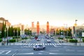 Barcelona, square of Spain in the evening, Plaza de Espana Royalty Free Stock Photo