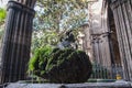 Barcelona, statue of St. George, the Cathedral of St. Eulalia Royalty Free Stock Photo