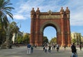 Barcelona street near Arc de Triomf