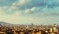 Barcelona in sunset time, Spain Royalty Free Stock Photo