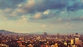 Barcelona in sunset time, Spain Royalty Free Stock Photo