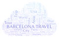 Barcelona Travel word cloud.