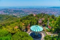 Barcelona viewed from tibidabo amusement park in Spain