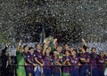 Barcelona wins Champions League Final Royalty Free Stock Photo