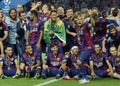 Barcelona wins Champions League Final Royalty Free Stock Photo