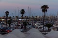 Barcelona yacht marina in early eveing
