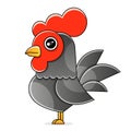 Barcelos portuguese rooster. Symbol of Portugal. Vector flat