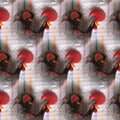 Barcelos Rooster or Galo de Barcelos, symbol of Portugal. background with several roosters of Barcelos legend of portugal