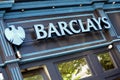 Barclays Bank sign and logo Royalty Free Stock Photo