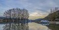 Swamp and a travel saloon car reflected in the water, Ford Mondeo Mk3 Royalty Free Stock Photo