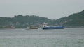 Barco de carga en la costa/ Cargo ship on the coast