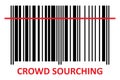 Crowd sourcing barcode on white Royalty Free Stock Photo