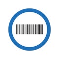 barcode badge on white Royalty Free Stock Photo