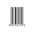 Barcode. Vector barcode. Macro photograph of a bar code. Royalty Free Stock Photo