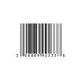 Barcode. Vector barcode. Macro photograph of a bar code. Royalty Free Stock Photo