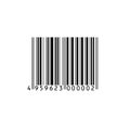 Barcode. Vector barcode. Macro photograph of a bar code. Royalty Free Stock Photo