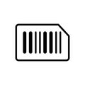 Black line icon for Barcode, tag and price Royalty Free Stock Photo