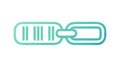Barcode Chain Link Icon for Data & Logistics, vector design Generative AI Royalty Free Stock Photo
